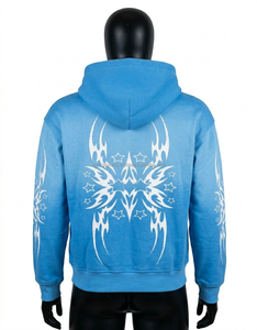 Sweat à capuche en molleton de coton de haute qualité pour homme, style streetwear, épais, hiver, 360g, respirant, séchage rapide, impression personnalisée - Product Image 2