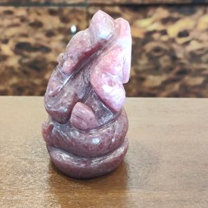 Rubis naturel Ganesha Idol sculpté à la main Statue en cristal pour la décoration et le cadeau spirituel - Product Image 4