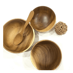 Tazón de Madera Ecológico Moderno, Madera Maciza Artesanal para Servir Aperitivos, Decoración de Mesa de Comedor para Fiestas en Casa, Origen Vietnam - Product Image 6