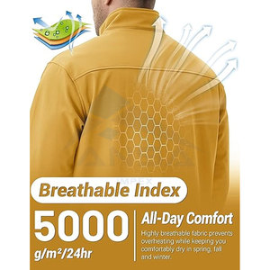 Qualité supérieure Respirant Hommes Printemps Imperméable Softshell Veste Durable Montagne En Plein Air Softshell Veste - Product Image 3