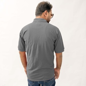 เสื้อโปโลผ้าฝ้ายสำหรับผู้ชายเสื้อพลัสไซส์ระบายอากาศใส่สบายปรับแต่งสีได้ตามต้องการ - Product Image 2