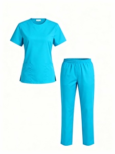 Uniforme médical de qualité supérieure en gros, col en V, tenue de travail pour infirmières, ensemble de blouses médicales à manches courtes pour l'été, blouses d'hôpital - Product Image 5
