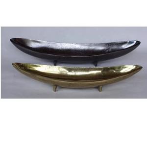 Bol cannelé en aluminium moulé, artisanat métallique décoratif moderne tendance, finition laiton, parfait pour servir les aliments et décorer la table - Product Image 4