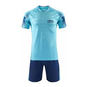 Maillots de football à manches courtes 100% polyester respirant, OEM, entraînement de football, logo personnalisé, vente en gros - Product Image 1