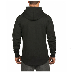 Venta al por mayor de fábrica de los hombres de nueva moda personalizada Regular Fit Pullover Hoodie Hip Hop estilo bordado Logo Puff mangas sólido - Product Image 6