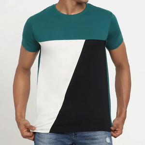 T-shirt épais tricoté 100% coton avec logo imprimé pour hommes, coupe régulière, décontracté, à épaules tombantes, design de sonnerie vierge - Product Image 2