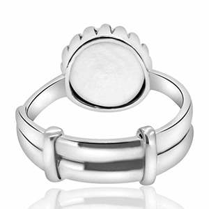 NOVAMART Fine <b>Silver</b> Astrological Gemstone <b>Ring</b> 4.25 & 12.25 Ratti Natural IIGS Certified Moti (Pearl) <b>Adjustable</b> Sizes Wholesal - Product Image 4