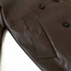 Abrigo de Cuero para Hombre, Estilo Urbano, Diseño Largo y Elegante, Perfecto para la Moda Urbana de Invierno - Product Image 5