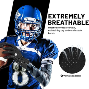 Gants de football de style dernier cri et de qualité supérieure au meilleur prix et avec la meilleure adhérence et antidérapants, gants de receveur de football américain - Product Image 5