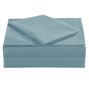 Ensemble de draps de lit en coton 100% OEM, taille Queen, vente en gros directe d'usine, couleur unie, style simple, ensemble de draps de lit 4 pièces - Product Image 1