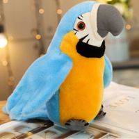 Vente en gros, jouet en peluche électrique personnalisé mignon, simulation de perroquet, peut chanter et parler, jouet éducatif, jouets pour enfants, jouets pour bébés