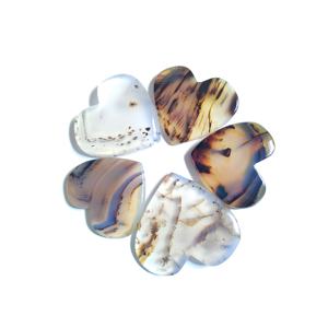 Piedras preciosas naturales en forma de corazón de ágata Montana multicolor de alto grado hechas a mano para manualidades y fabricación de joyas piedras preciosas sueltas - Product Image 3
