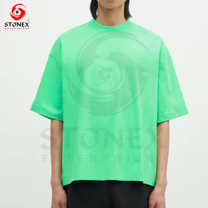 Camiseta de hombre de algodón de gran tamaño gráfico de peso pesado Streetwear Vintage de alta calidad personalizado DTG estampado Boxy camiseta de hombre - Product Image 3