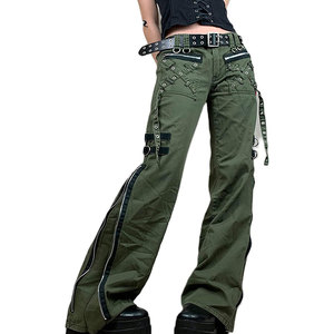 Gothic Punk Wide Leg Long Length Denim Women's Pants Loose Casual Jeans <b>Streetwear</b> 2026 - Product Image 1
