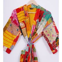 Fabricant Grossiste Indien Artisanat Fait Main Femme Vintage Kantha Imprimé Matelassé 100% Coton Respirant Ceinture Patchwork Extérieur