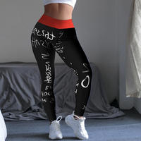 Leggings de yoga taille haute en V 2024 pour filles, effet ventre plat, fessier galbant, impression de logo personnalisée, respirant, séchage rapide, sans couture, grande taille