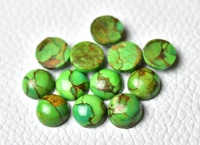 Vente en gros de pierres précieuses naturelles de turquoise verte, cabochons pour la fabrication de bijoux, bracelets, colliers, DIY