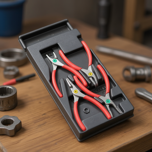 Alicates Facom para abrir y cerrar circlips de punta recta y redonda, módulo de 4 piezas - Product Image 3