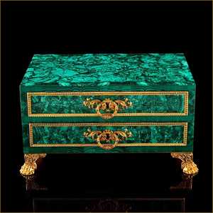 Taburete de piedra semipreciosa de malaquita, consolas, muebles de sala de estar de madera para decoración del hogar para uso en dormitorio, lujo moderno - Product Image 5