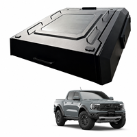 Capot de camion en aluminium pour Toyota Tacoma avec benne de 5 pieds, portes latérales d'accès, toit rigide verrouillable Overland Topper