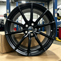 Jantes en alliage forgé sur mesure JWYC, noir mat, multi-branches, 25 mm, compatibles avec M2/M3/M4/M5 Audi RS Mercedes AMG Tesla, 19-21 pouces