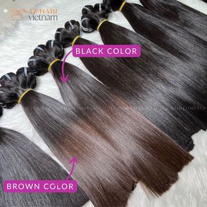 Extensions de cheveux vierges vietnamiennes de qualité supérieure, lisses, double trame, mèches de cheveux bruts, soyeux et naturel, meilleur prix - Product Image 3