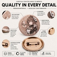 Maßgefertigte Japanische Cartoon-Stil Anstecknadeln mit Personalisiertem Design für Souvenir-Einzelhandel, Musik- und Comic-Events
