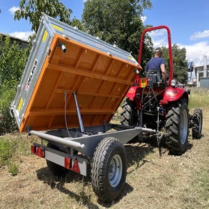 Remolque basculante hidráulico de 3 vías para tractor de 20 toneladas con piezas de maquinaria agrícola de freno de mano - Product Image 1