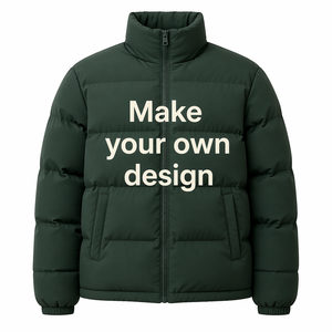 Make Your Own Design Color Block Puffer Jacket Men's Stand Collar Zipper <b>Winter</b> Casual <b>Thick</b> Polyester Wadding <b>Coat</b> - Product Image 3