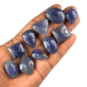 Pierre naturelle Iolite cristal Mix Shape Loose Gemstone Cabochon pierre précieuse cristal de guérison Toutes les formes Cabochon grossiste - Product Image 5