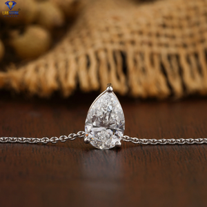 Colgante de diamante de pera TDW 1,05, oro blanco de 18K, Diamante certificado/no certificado | Cvd/Hpht, joyería - Product Image 4