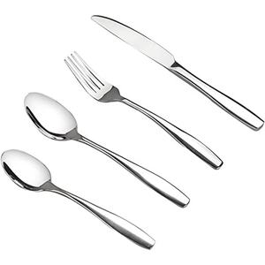 Ensemble de couverts de Restaurant en acier inoxydable, de luxe en argent Offre Spéciale, ensemble Unique de cuillères et fourchettes en acier inoxydable plaqué argent - Product Image 1