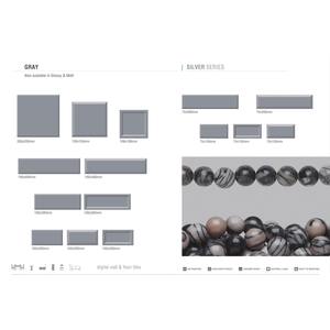 กระเบื้องเซรามิคสีเงินเทาชุด150x150 75x300 75x200 108x108 200x200 100x400 100X300x100 75x200มม. - Product Image 1