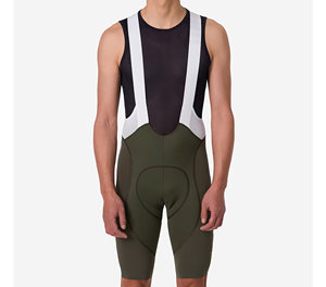 Pantalones Cortos de Ciclismo Transpirables Blancos/Verdes para Hombre, Ajustados, de Secado Rápido, Largos, Lisos, Teñidos, de Spandex y Poliéster - Product Image 1