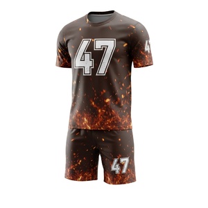 Ensemble de maillots de football personnalisés à flamme violette par sublimation, vente en gros, uniformes de football à séchage rapide, kit d'entraînement respirant - Product Image 3