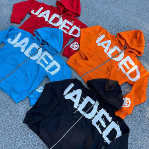 เสื้อสเวตเชิ้ตผู้ชายทรงปกติ สไตล์สตรีทแวร์ ฮู้ดดี้แบบดิสเทรส ลุควินเทจ สีซีดจาง ผ้าฝ้ายออร์แกนิค 100% เนื้อฟลีซ ระบายอากาศได้ดี - Product Image 6