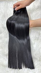 2023 meilleure qualité os droit droit vietnamien cheveux crus faisceaux vente chaude pas cher prix génie trame Double trame - Product Image 4