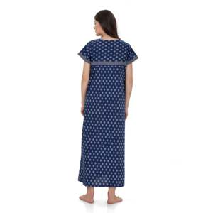 Evolove Camisón Largo Estampado 100% Algodón para Mujer, Ropa de Dormir Súper Cómoda y Suave con Cintura Elástica, Talla 3XL - Product Image 6