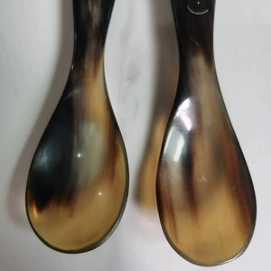 Cubiertos cuchara de cuerno de búfalo y cuchara de cuerno de sopa de vaca y vajilla de café y cuchara de cuerno de cubiertos para superventas - Product Image 1