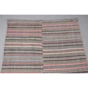 Alfombra Turca Kilim de 3,4x10,4 pies (105x318 cm), Alfombra Vintage Gris con Puntos - Product Image 5