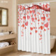Custom Printed Shower Shower <b>Curtain</b> for Bathroom Waterproof Polyester <b>with</b> <b>Hooks</b> - Product Image 6