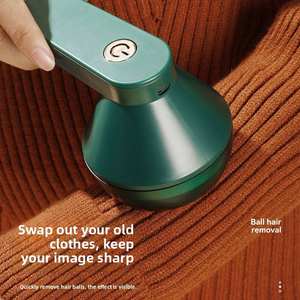 Rasoir anti-bouloches électrique portable rechargeable en tissu blanc pour pulls et vêtements, lame en acier inoxydable, 10h d'autonomie, chargement USB - Product Image 5