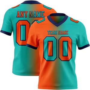 Conjunto de uniforme de fútbol americano unisex personalizado, camiseta de manga corta con nombre y número, Camiseta deportiva de rendimiento - Product Image 6