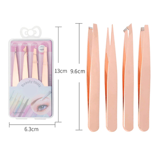 3pcsSet Professional Metal Slant Tip Hair Removal Mini Eyebrow Tweezer Eyelash Grafting Tweezers Nipper Makeup Tool - Product Image 6
