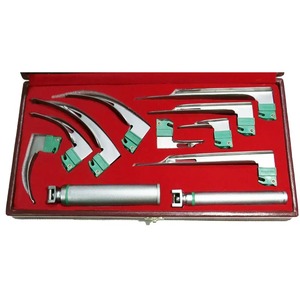 Laryngoscope à fibres optiques Prix de gros 9 lames Laryngoscope Mac Miller Matériel en acier inoxydable Approuvé CE - Product Image 2