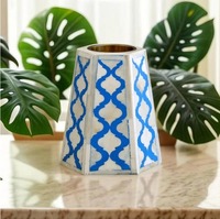 Brûleur d'encens indien élégant en os incrusté AALIYAN IMPEX, support de bougie en bois parfumé à la rose, décoration d'intérieur, nacre, fait main en gros