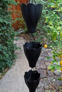 Chaîne de pluie en métal de taille personnalisée pour ornements de jardin ou décoration en couleur argent avec finition élégante à des prix bon marché - Product Image 4