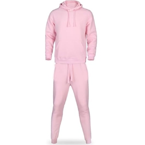 Ensemble de survêtement pour homme, imprimé en relief, sweat-shirt et pantalon, pantalon de survêtement empilé, veste deux pièces, jogging uni, 100% coton - Product Image 3