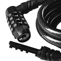 Candado de Combinación ABA Hecho en Taiwán, Candado de Cable de Aleación de Zinc de 4 Dígitos, 280g, 48 Pulgadas, Característica de Seguridad para Bicicletas/Motocicletas BMX