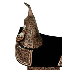 Ensemble de tête et de poitrail en cuir véritable à 200 % pour selle western, selle de course sans arçon, accessoires indiens, couleur et logo personnalisés - Product Image 3